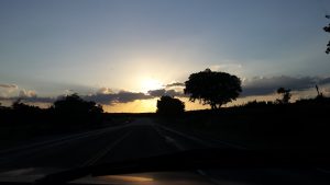 a sunset landscape near Fredericksburg, Texas.